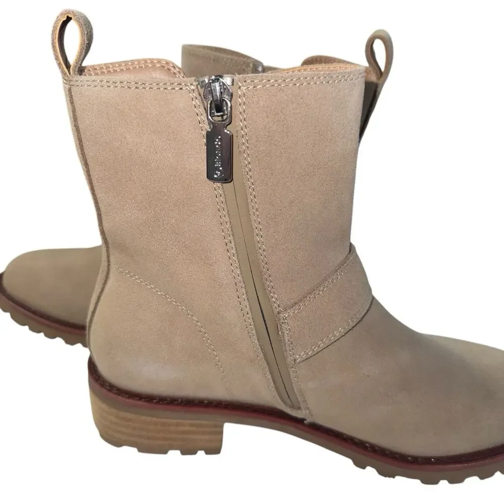Blondo Kaina Beige Women's Waterproof suede ankle boots SZ/ 7